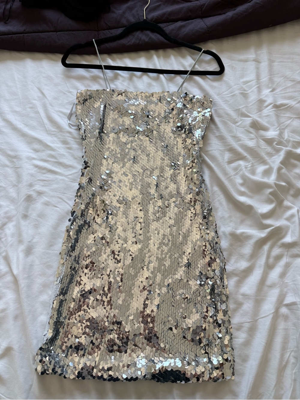 Runaway the Label Vesina Silver Sequin Mini Dress size S - Picture 5 of 9